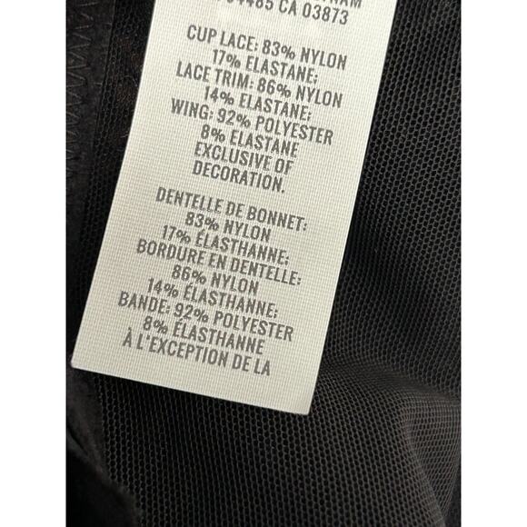 NWOT Aerie‎ Real Good Women's Black Lace Padded Balconette Push Up Bra Size 34D - Picture 6 of 6